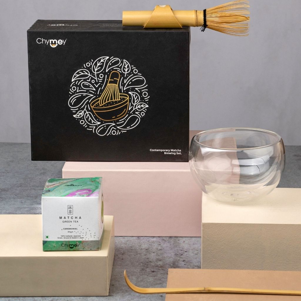 Contemporary Matcha Brewing Set Bamboo Whisk
