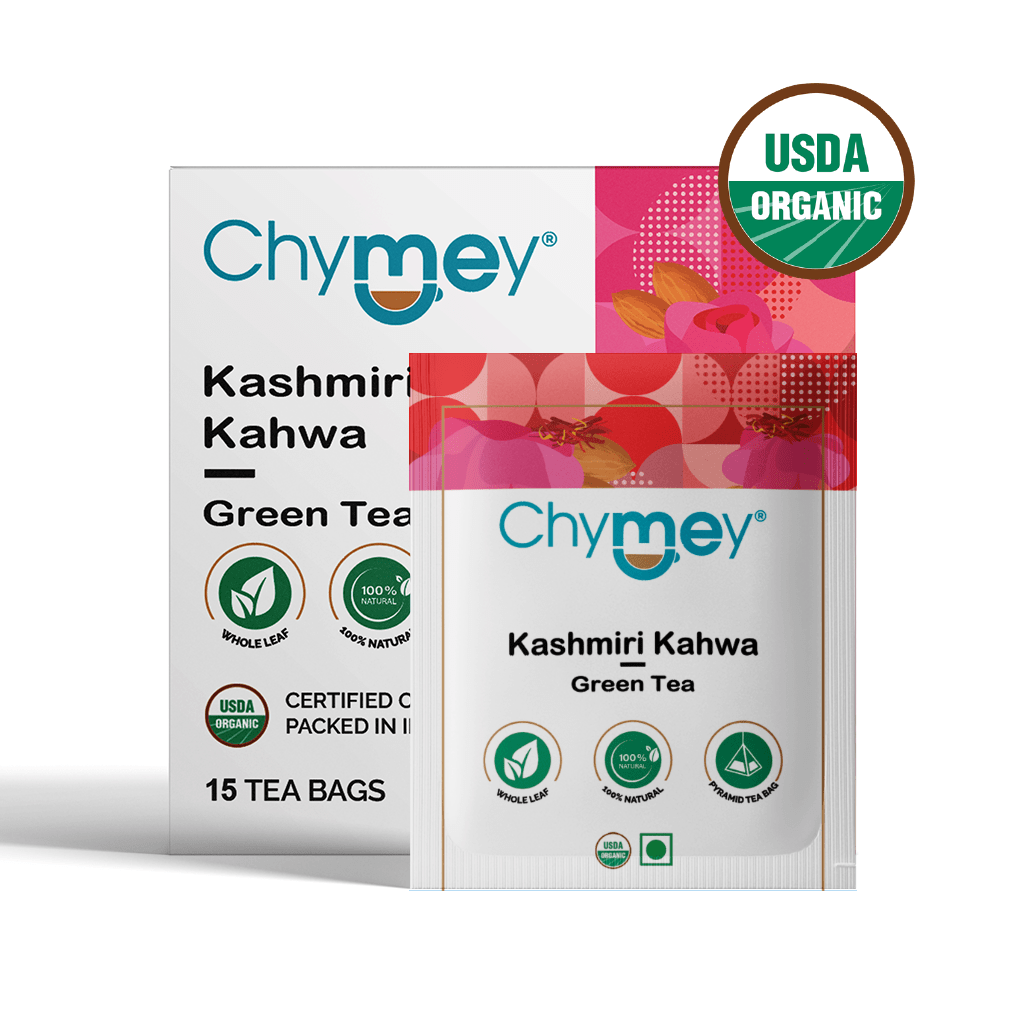 Chymey Kashmiri Kahwa Green Tea:  15 Pyramid Tea Bags