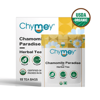 Chymey Organic Chamomile Herbal Tea Bags: 15 Pyramid Tea Bags