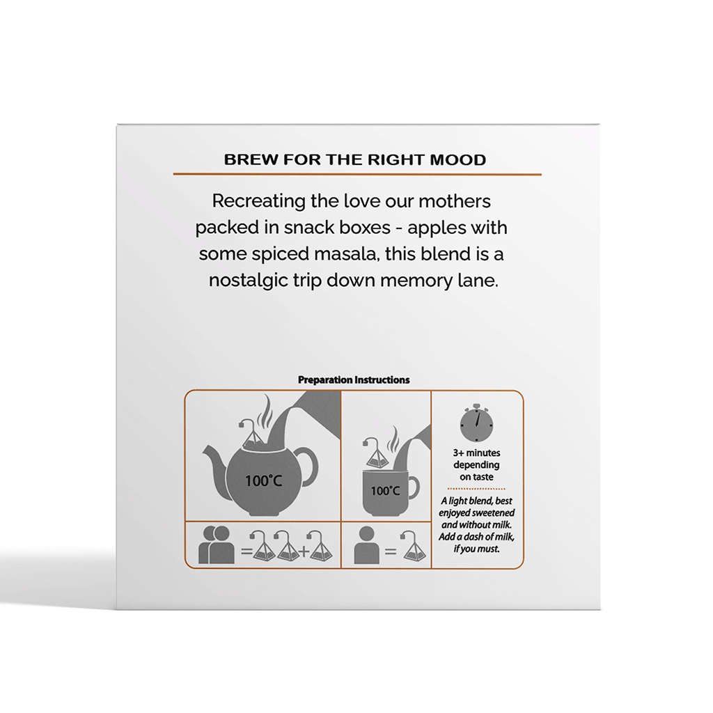 Organic Apple Spiced Black Tea Bags: 15 Tea Bags