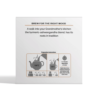 Chymey Organic Turmeric Ashwagandha Herbal Tea Bags: 15 Pyramid Tea Bags