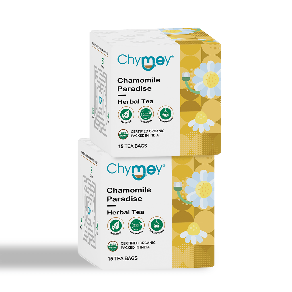 Chymey Organic Chamomile Herbal Tea Bags: 15 Pyramid Tea Bags