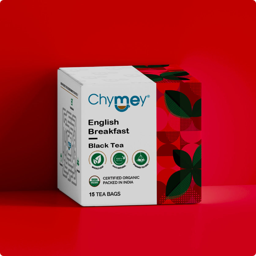 Chymey Organic English Breakfast Black Tea Bags: 15 Pyramid Tea Bags