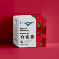 Chymey Organic Spiced Hibiscus Herbal Tea Bags :  15 Pyramid Tea Bags