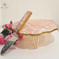 Resin Cake Stand with Server