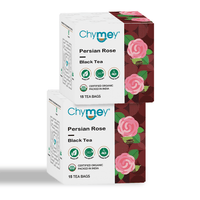 Organic Persian Rose Black Tea Bags: 15 Exquisite Tea Bags