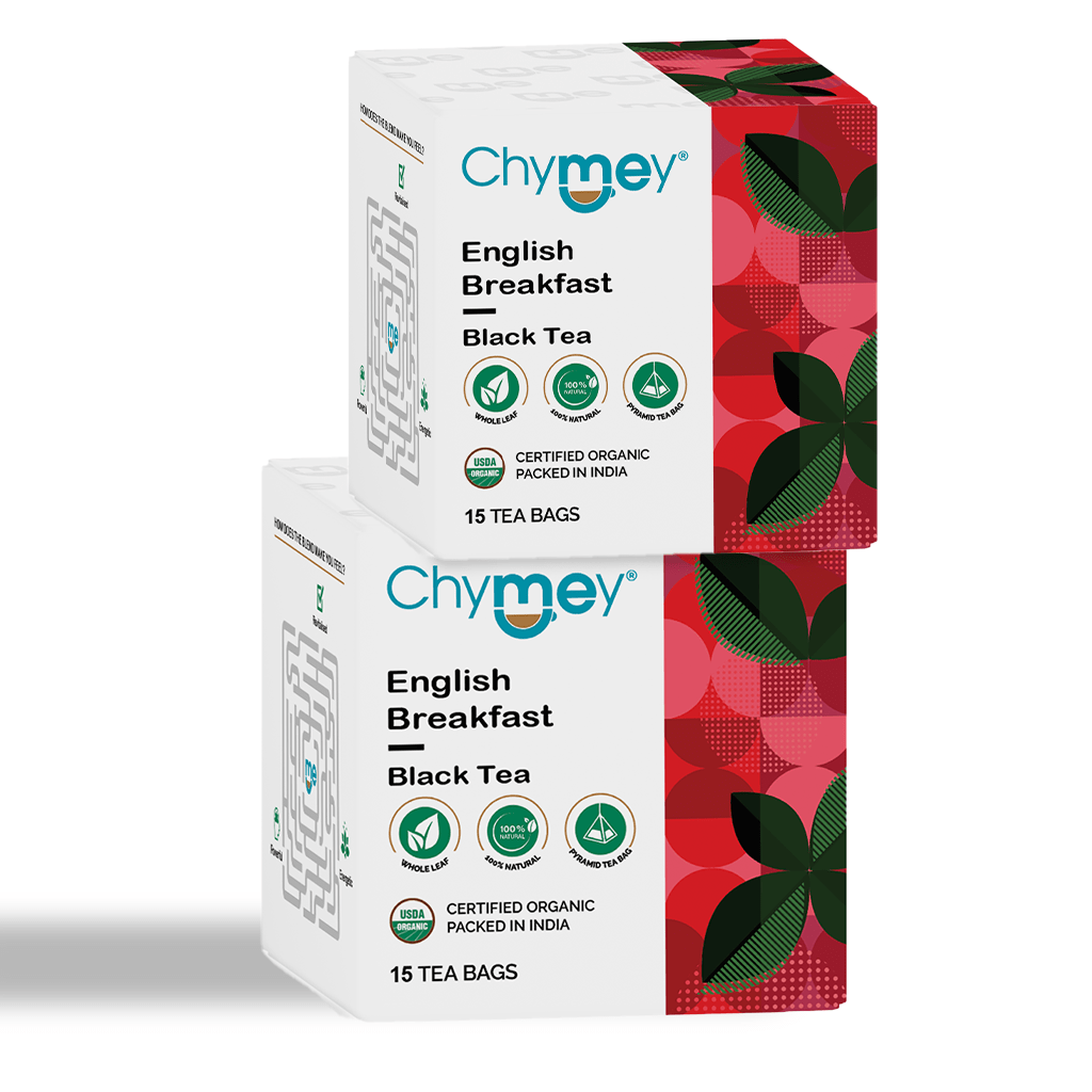 Chymey Organic English Breakfast Black Tea Bags: 15 Pyramid Tea Bags