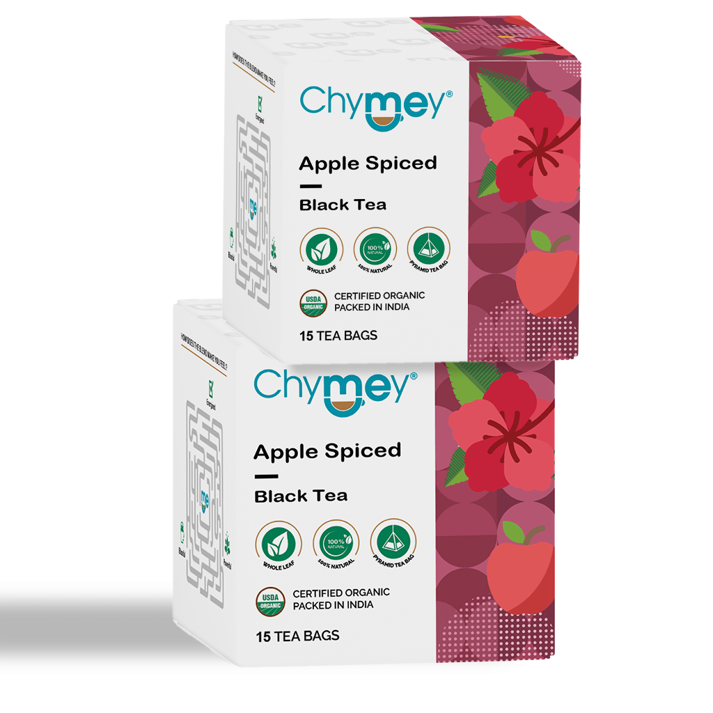 Organic Apple Spiced Black Tea Bags: 15 Tea Bags